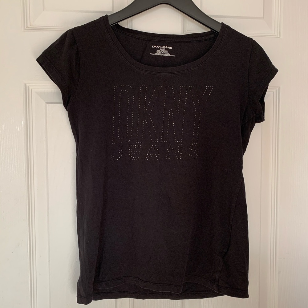 DKNY Jeans Black Rhinestone t-shirt